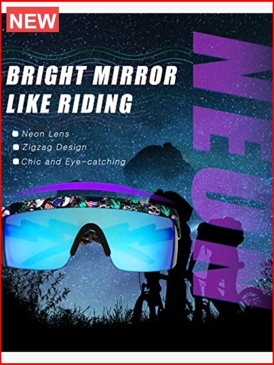 3 Pairs Retro Semi Rimless Sunglasses 80s 90s Zigzag Colored Lens main image 6